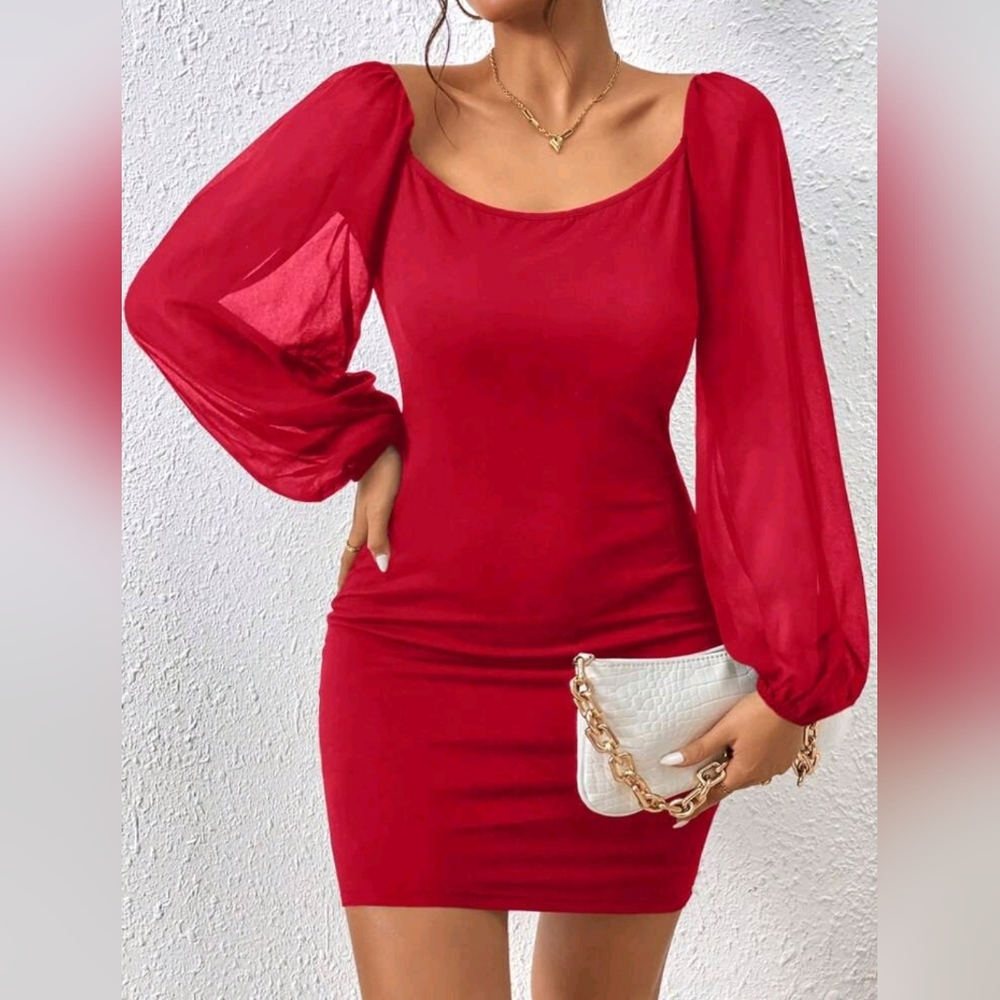 Elegant Red Women's Dress